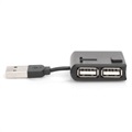 Digitus DA-70217 4-port USB Hub - 480Mbps, Win/Mac - Schwarz