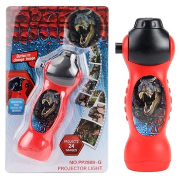 Dinosaurier-Projektor-Taschenlampe für Kinder - Rot