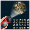 Dinosaurier-Projektor-Taschenlampe für Kinder - Rot