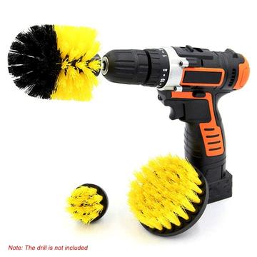 Bohrer-Bürsten-Scrubber-Aufsatz-Set - Gelb