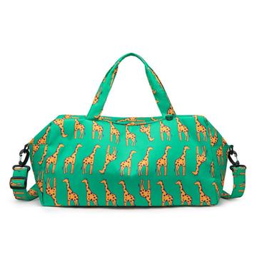 Wasserdichte Reisetasche mit Trocken- und Nasstrennung - Grün / Giraffe