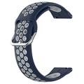Zweifarbiges Samsung Galaxy Watch4/Watch4 Classic Silikon Sportarmband - Dunkel Blau / Grau