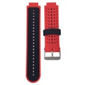 Zweifarbiges Garmin Forerunner 235/630/735 Silikon Sportarmband - Rot / Schwarz