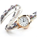 Duoya Fancy Series Kreis Quarzuhr für Damen - Weiß