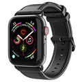 Dux Ducis Apple Watch Series 7/SE/6/5/4/3/2/1 Lederarmband - 41mm/40mm/38mm - Schwarz