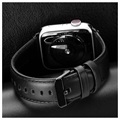 Dux Ducis Apple Watch Series 7/SE/6/5/4/3/2/1 Lederarmband - 41mm/40mm/38mm - Schwarz