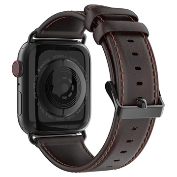Dux Ducis Apple Watch Series 7/SE/6/5/4/3/2/1 Lederarmband - 41mm/40mm/38mm - Kaffee