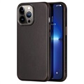 Dux Ducis Naples iPhone 13 Pro Max Leder Beschichtet Hülle - Schwarz