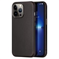 Dux Ducis Naples iPhone 13 Pro Leder Beschichtet Hülle - Schwarz