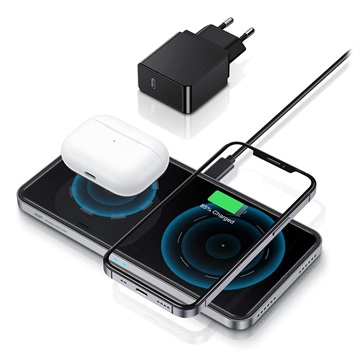 ESR HaloLock 2-in-1 Magnetisches Qi Ladegerät für iPhone 12/13, AirPods