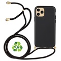 Saii Eco Line iPhone 11 Pro Biologisch Abbaubar Hülle mit Gurt - Schwarz