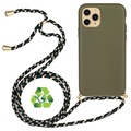 Saii Eco Line iPhone 11 Pro Biologisch Abbaubar Hülle mit Gurt - Grün