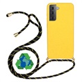 Saii Eco Line Samsung Galaxy S21 5G Hülle mit Gurt - Gelb