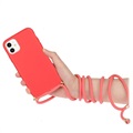 Saii Eco Line iPhone 11 Biologisch Abbaubar Hülle mit Gurt - Rot