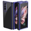 Electroplated Frame Samsung Galaxy Z Fold3 5G Cover - Blau