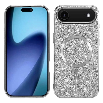 iPhone Air Galvanisierte Glitzer Hülle - MagSafe-kompatibel - Silber