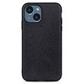 Elegant iPhone 14 Max Leder Cover - Schwarz