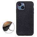 Elegant iPhone 14 Max Leder Cover - Schwarz