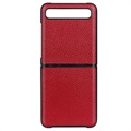 Elegante Samsung Galaxy Z Flip Ledertasche - Rot