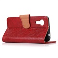 Elegant Serie Samsung Galaxy Xcover 5 Wallet Schutzhülle - Rot