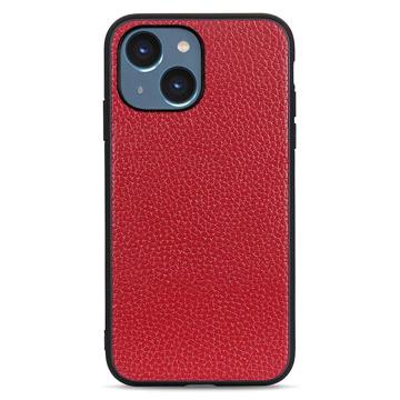 Elegant iPhone 14 Max Leder Cover - Rot