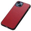 Elegant iPhone 14 Max Leder Cover - Rot