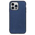 Elegant iPhone 14 Pro Max Leder Cover - Blau