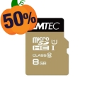 Emtec Gold+ MicroSDHC-Speicherkarte mit Adapter ECMSDM8GHC10GP - 8GB