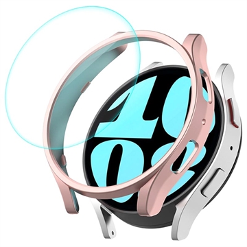 Enkay Samsung Galaxy Watch6 Cover mit Panzerglas - 9H - 44mm - Roségold