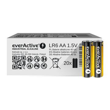 EverActive AA / LR6 Industrie-Alkalibatterien - 40 Stk.