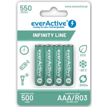 EverActive Infinity Line EVHRL03-550 Wiederaufladbare AAA-Batterien 550mAh - 4 Stk.