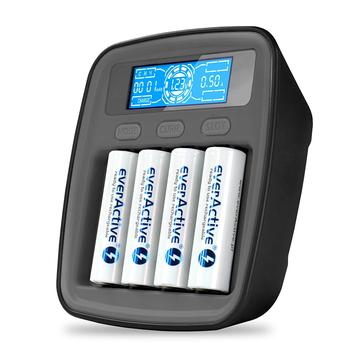 EverActive NC-1000M v2 Ni-MH/Ni-Cd Profi-Ladegerät - 4x AAA/AA