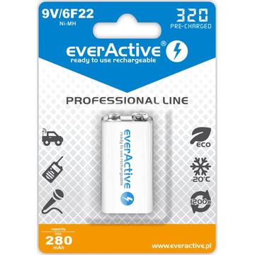 EverActive Professional Line EVHRL22-320 Wiederaufladbare 9V Batterie 320mAh