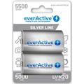 EverActive Silver Line EVHRL20-5500 Wiederaufladbare D-Batterien 5500mAh - 2 Stk.