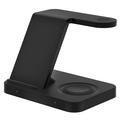 F15 3-in-1 Wireless Charger Stand Qi 15W Schnell-Ladestation für Telefon / iWatch / AirPods