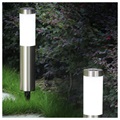 FDTwelve Wasserbeständige LED Solar Gartenlampe - 56.5cm - Silber