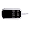 8-Port USB-Tischladegerät mit LED-Monitor - Weiß