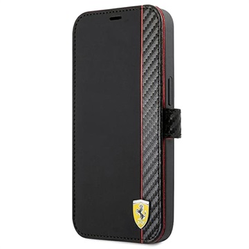 Ferrari On Track Carbon Stripe iPhone 13 Mini Wallet Hülle