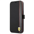 Ferrari On Track Carbon Stripe iPhone 13 Pro Wallet Hülle