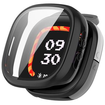 Fitbit Ace LTE Kunststoff Hülle mit Panzerglas - 9H - Schwarz