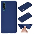 Huawei P30 Silikonhülle - Flexibel Und Matte - Blau