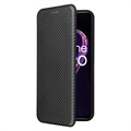 OnePlus Nord CE 2 Lite 5G Flip Hülle - Karbonfaser - Schwarz