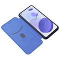 Xiaomi Mi 11 Lite 5G Flip Hülle - Karbonfaser - Blau