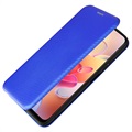 Xiaomi Redmi Note 10 5G Flip Hülle - Karbonfaser - Blau