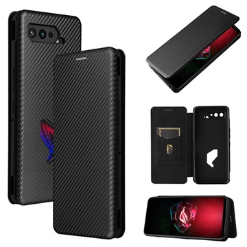 Asus ROG Phone 5 Flip Hülle - Karbonfaser - Schwarz