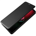 Asus ROG Phone 5 Flip Hülle - Karbonfaser - Schwarz