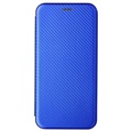 Google Pixel 6 Flip Hülle - Karbonfaser - Blau