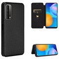 Huawei P Smart 2021 Flip Hülle - Karbonfaser