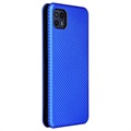 Motorola Moto G50 5G Flip Hülle - Karbonfaser - Blau