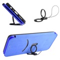 Motorola Moto G51 5G Flip Hülle - Karbonfaser - Blau